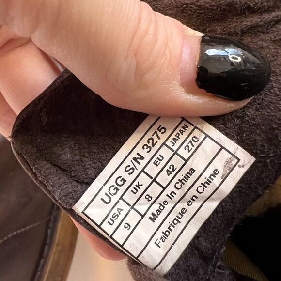 UGG Leighton Brown Leather Desert Chukka Boots - Picture 7 of 7